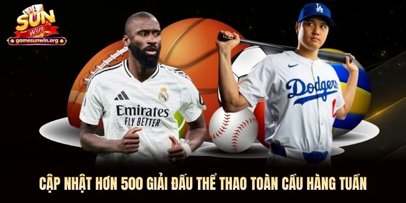 Cập nhật hơn 500 giải đấu thể thao toàn cầu hàng tuần 